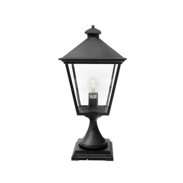 1 Light Large Pedestal - Black