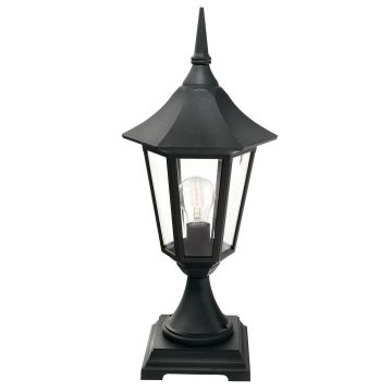 1 Light Medium Pedestal - Black