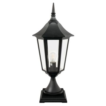 1 Light Large Pedestal - Black