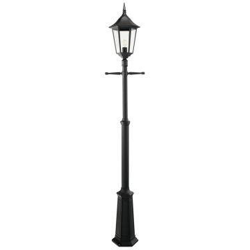 1 Light Large Single Post - Black