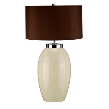 1 Light Large Table Lamp - Cream