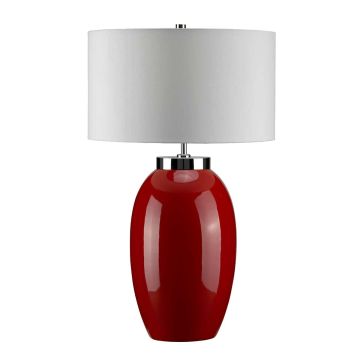 1 Light Large Table Lamp - Red