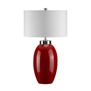 1 Light Small Table Lamp - Red