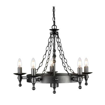 5 Light Chandelier - Graphite