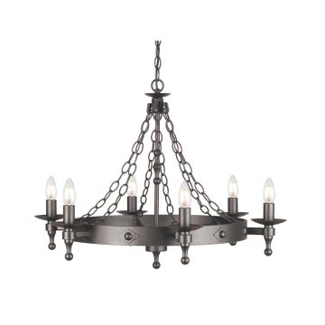 6 Light Chandelier - Graphite
