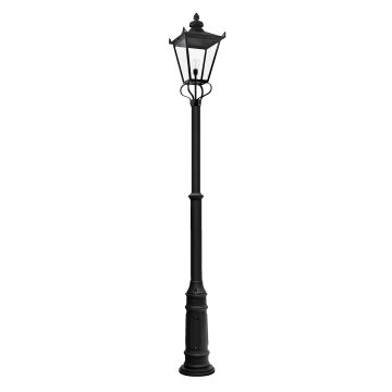1 Light Lamp Post - Black
