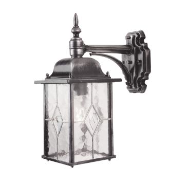 1 Light Down Wall Lantern - Black / Silver