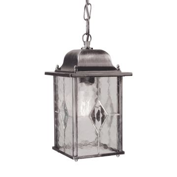 1 Light Chain Lantern - Black / Silver