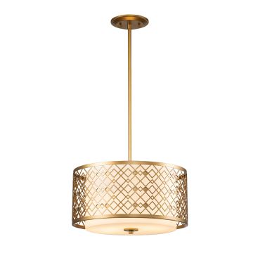 2 Light Medium Pendant - Lacquered Gold