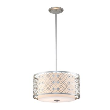 2 Light Medium Pendant - Lacquered Silver